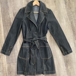 Thin Jean Jacket Trench Coat